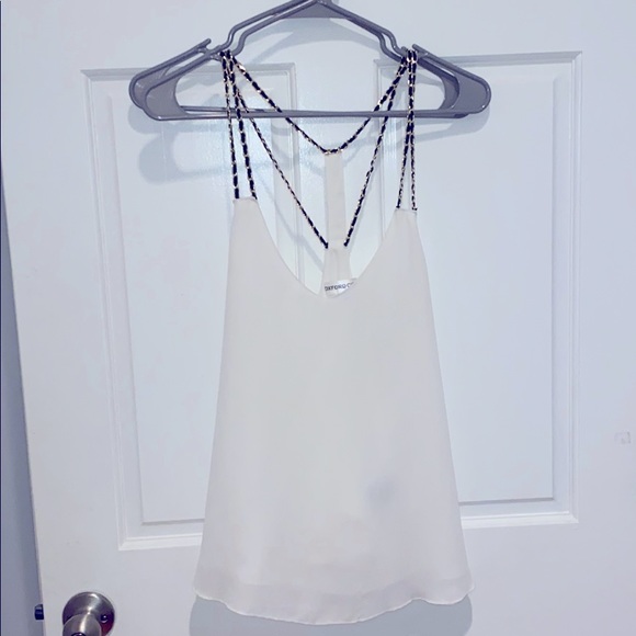 White top with gold black chain straps - Picture 1 of 3